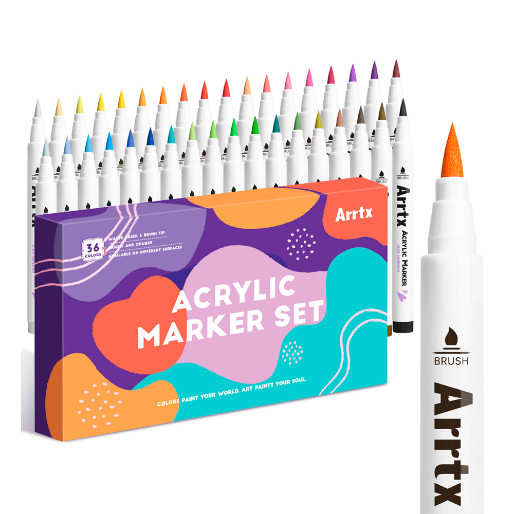 ARRTX MARCADORES ACRILICO 36 COLORES - 1