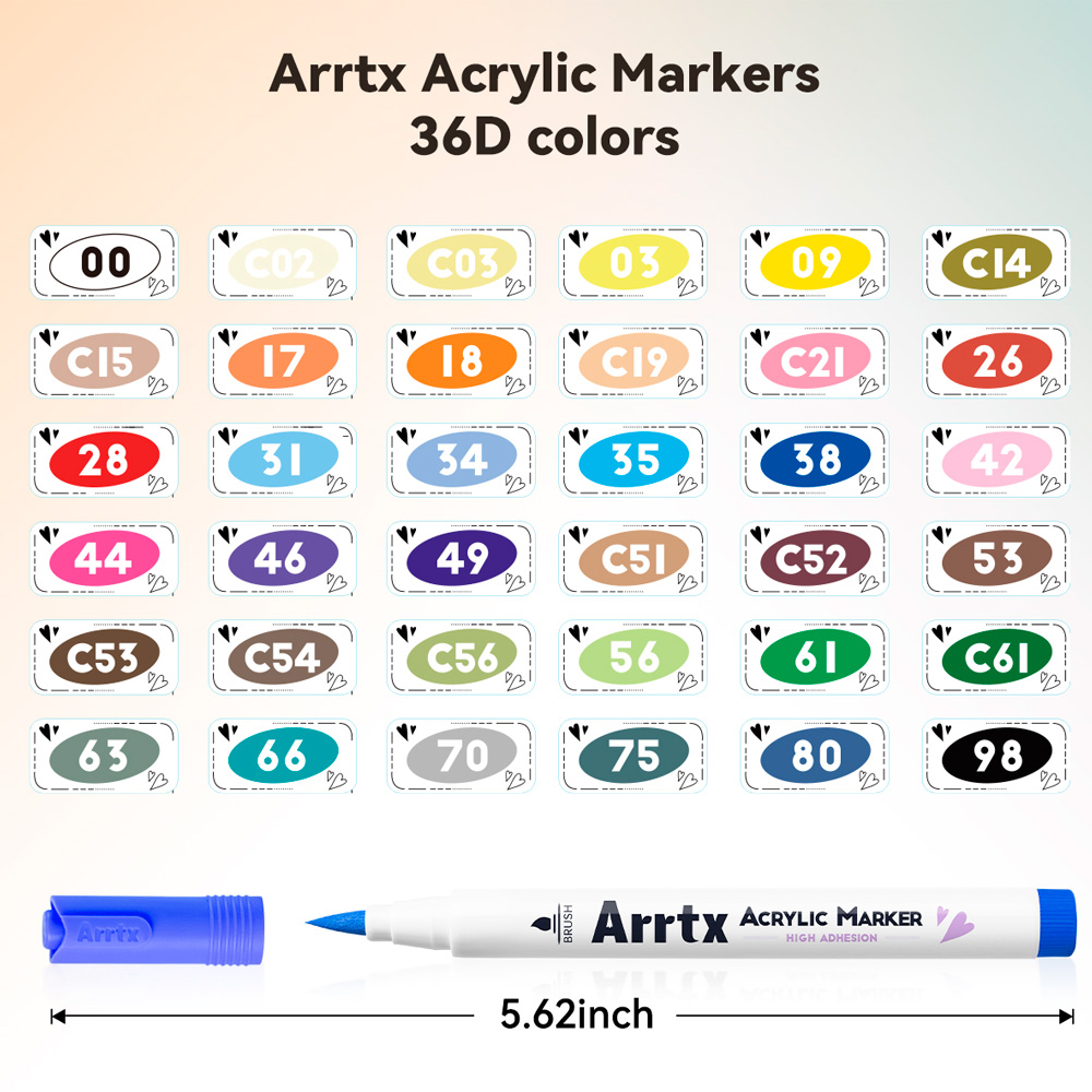 ARRTX MARCADORES ACRILICO 36 COLORES - 3