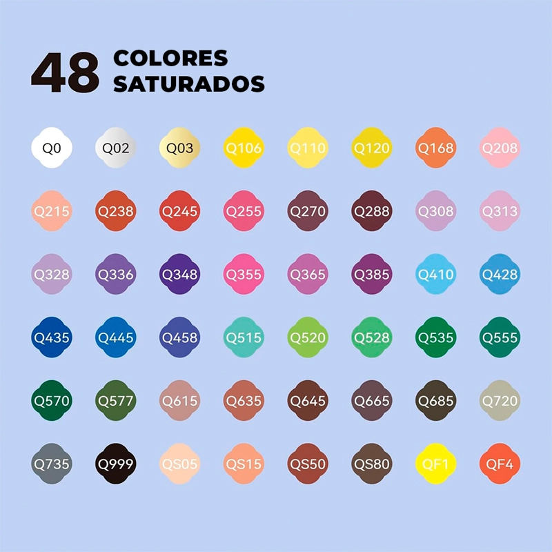 ARRTX MARCADORES ACRILICOS DE 48 COLORES (PUNTA REDONDA) - 5