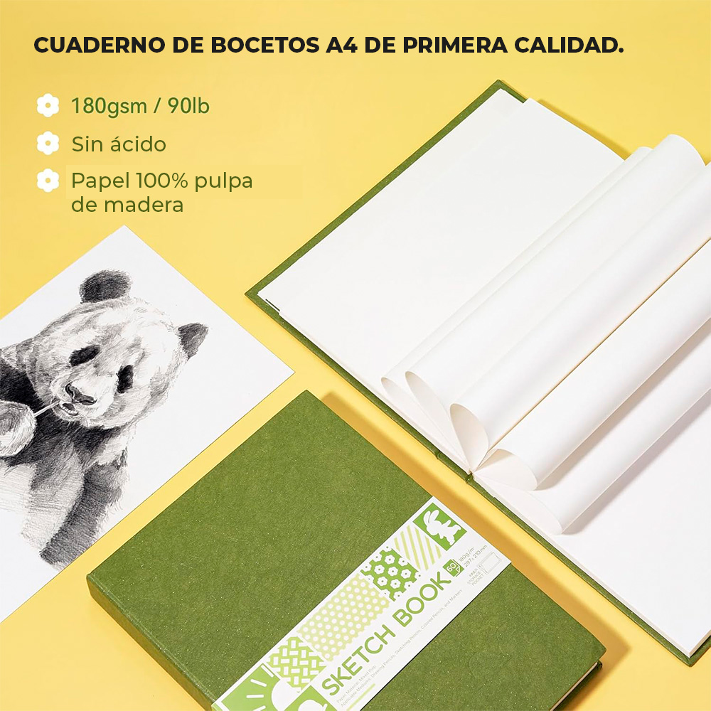 ARRTX CUADERNO DE BOCETOS DE 60 HOJAS 180G TAMAÑO A4 - 3
