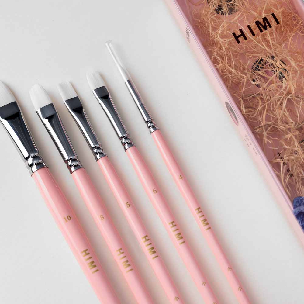 HIMI - MIYA LITTLE BIRD SET DE 5 PINCELES ROSADO - 5