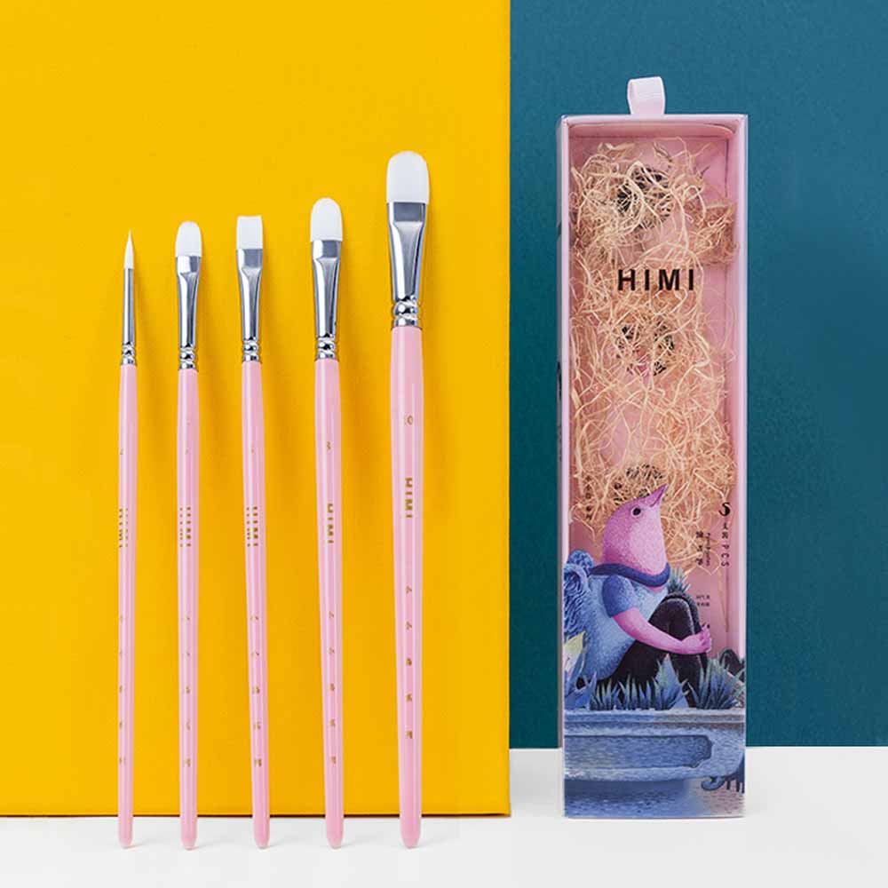 HIMI - MIYA LITTLE BIRD SET DE 5 PINCELES ROSADO - 6
