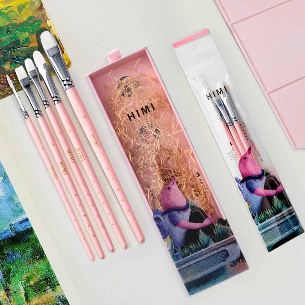 HIMI - MIYA LITTLE BIRD SET DE 5 PINCELES ROSADO - 7