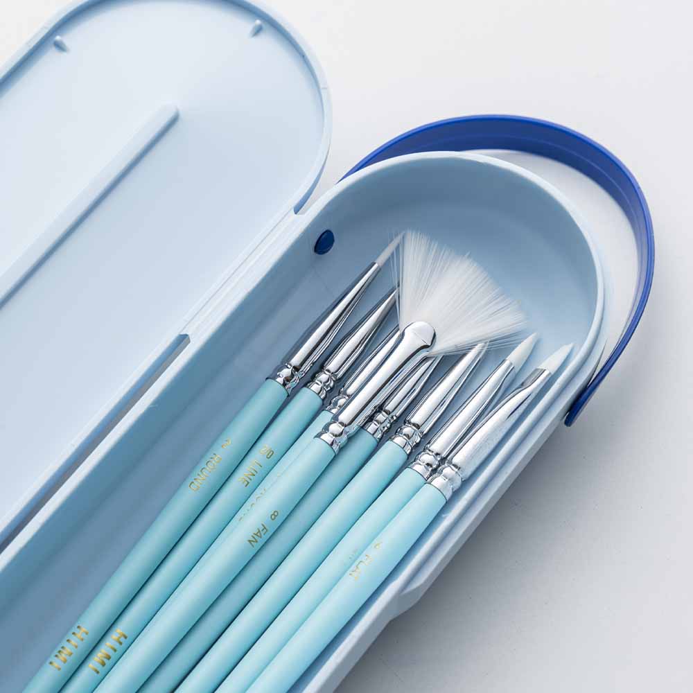 HIMI - MIYA SET DE 8 PINCELES MULTIFORMA AZUL - 2