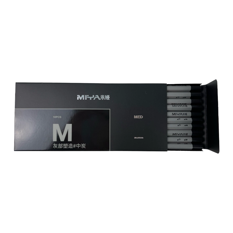 LAPIZ DE CARBON MIYA M SERIES 10UNDS, MEDIO DURO - 2