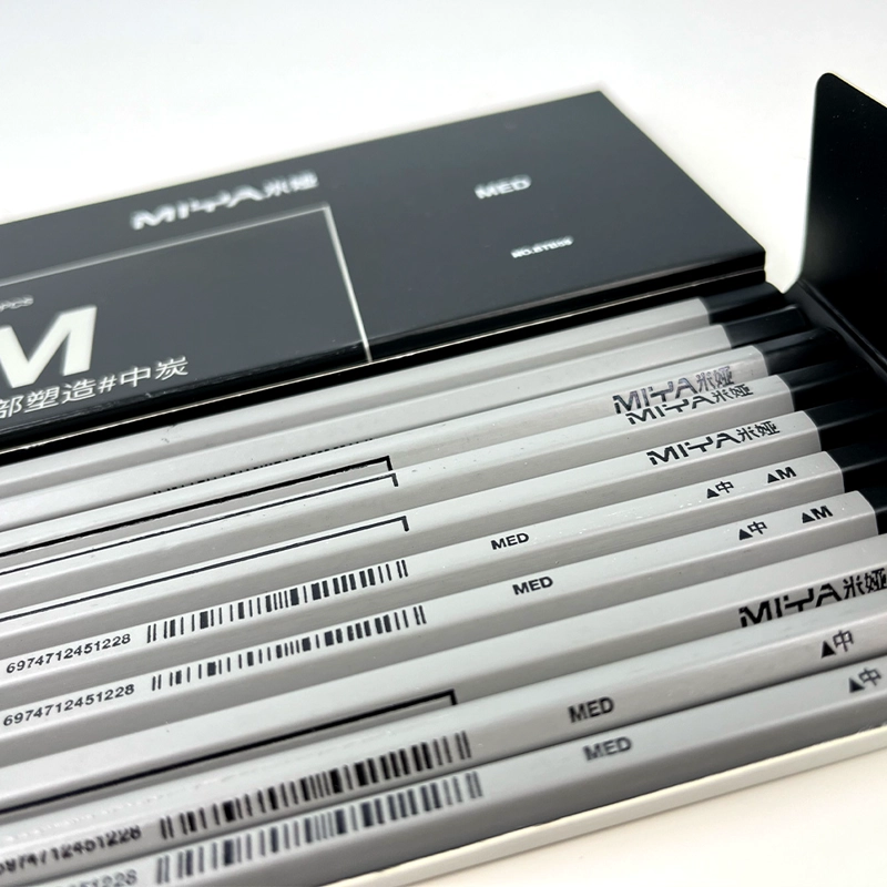 LAPIZ DE CARBON MIYA M SERIES 10UNDS, MEDIO DURO - 4
