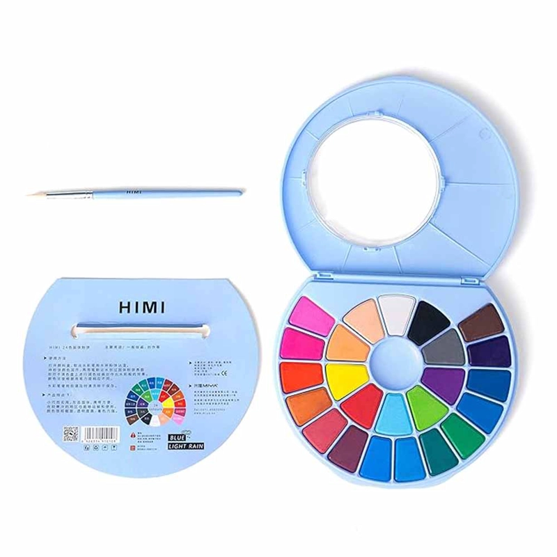 HIMI- MIYA SET PINTURA SOLIDA 24 COLORES (ESTUCHE AZUL) - 1
