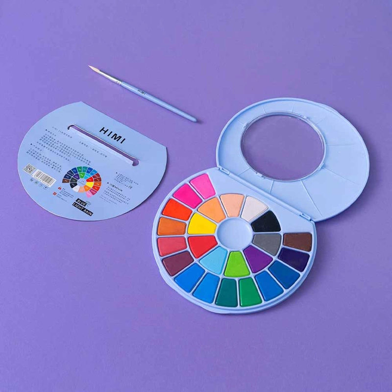 HIMI- MIYA SET PINTURA SOLIDA 24 COLORES (ESTUCHE AZUL) - 4