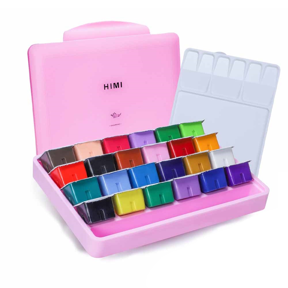 SET MIYA GOUACHE 24 COLORES / 30GR SIN PINCELES ROSADO - 1