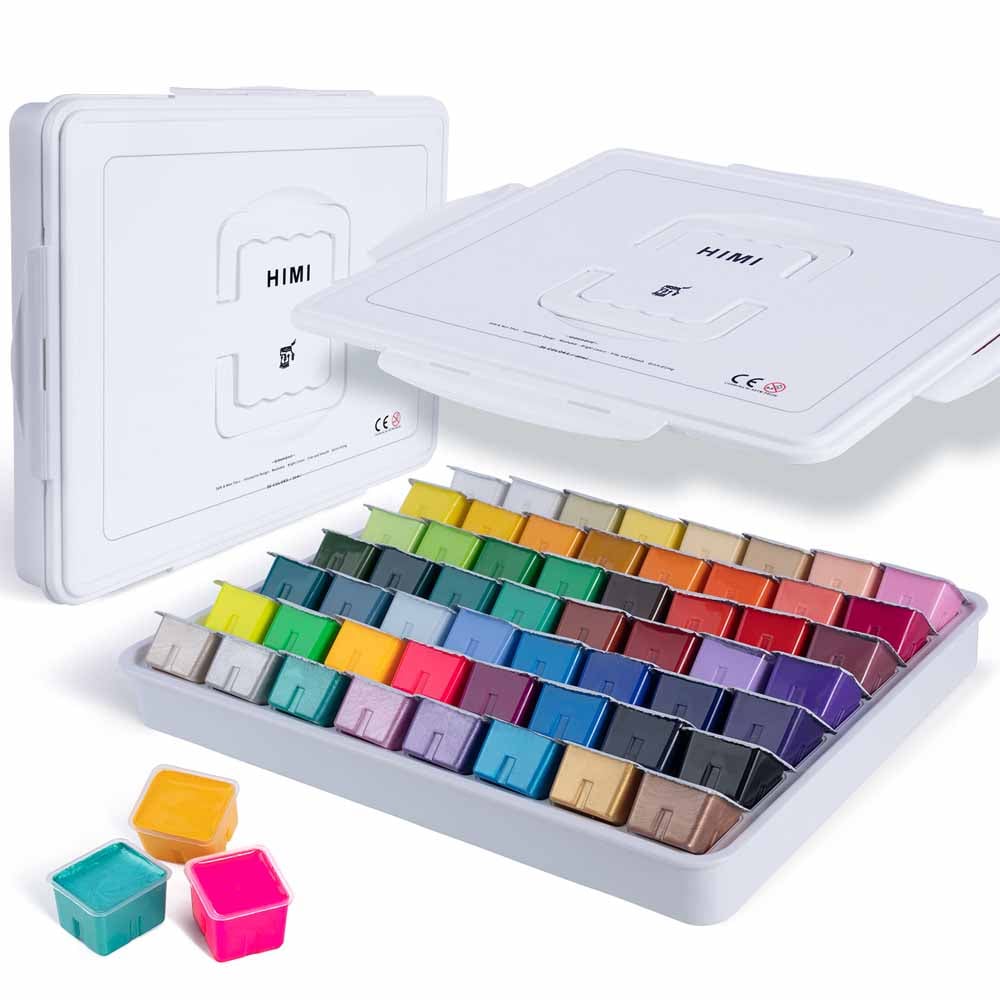 SET HIMI GOUACHE 56 COLORES / 30GR (ESTUCHE BLANCO) - 1