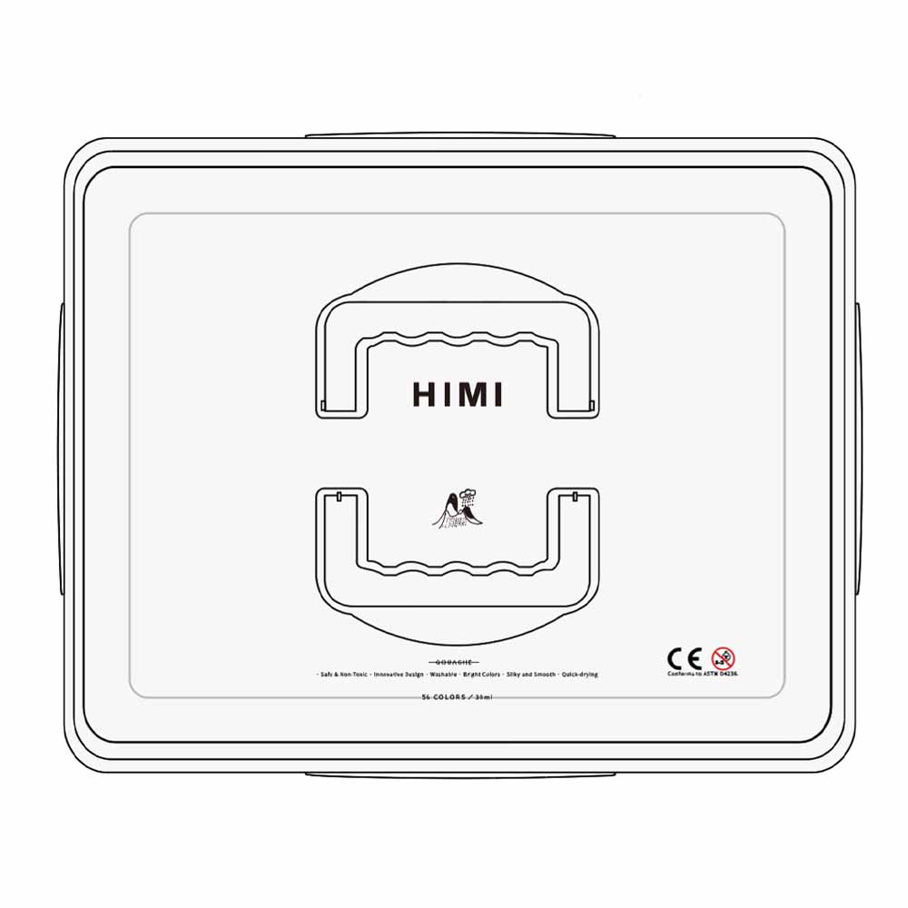 SET HIMI GOUACHE 56 COLORES / 30GR (ESTUCHE BLANCO) - 2