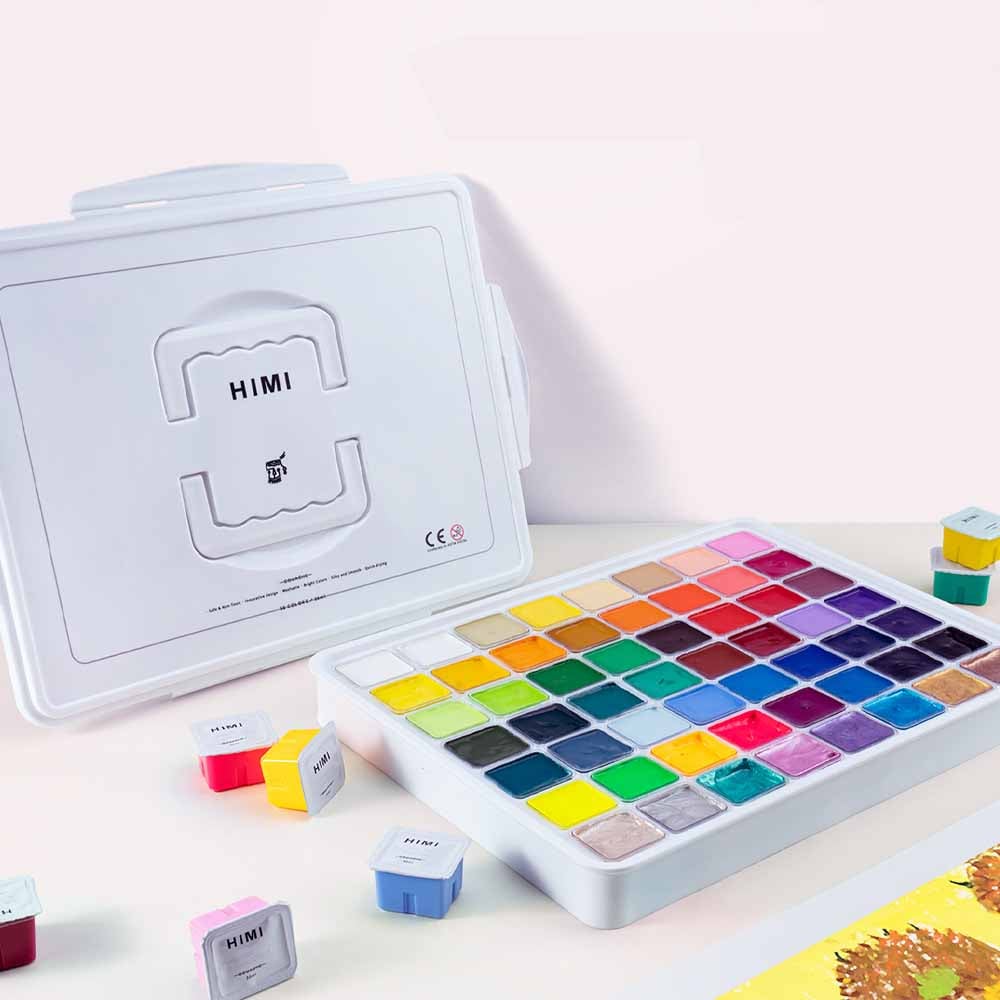 SET HIMI GOUACHE 56 COLORES / 30GR (ESTUCHE BLANCO) - 5