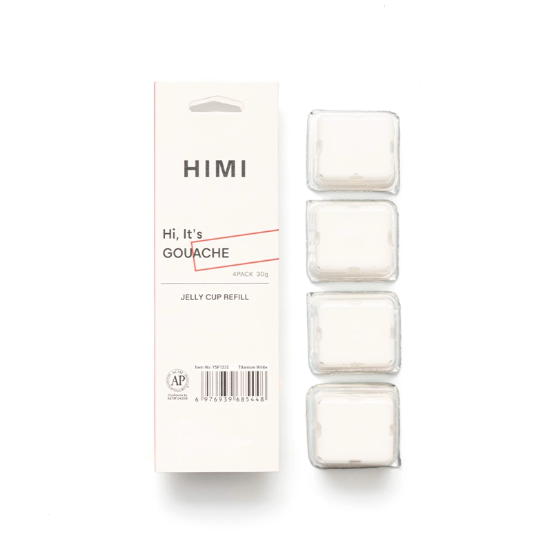 HIMI RECARGA GOUACHE 4 UNIDADES 30G BLANCO TITANIO - 3