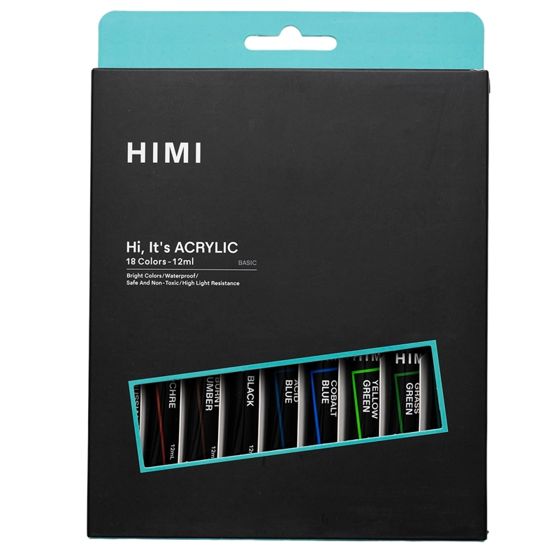 TUBOS DE PINTURA ACRILICA HIMI, 12ML/18COLORES - 1