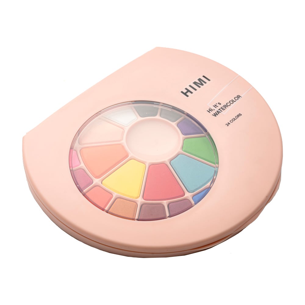 SET HIMI PINTURA SOLIDA A BASE DE AGUA 24 COLORES ROSADO - 1