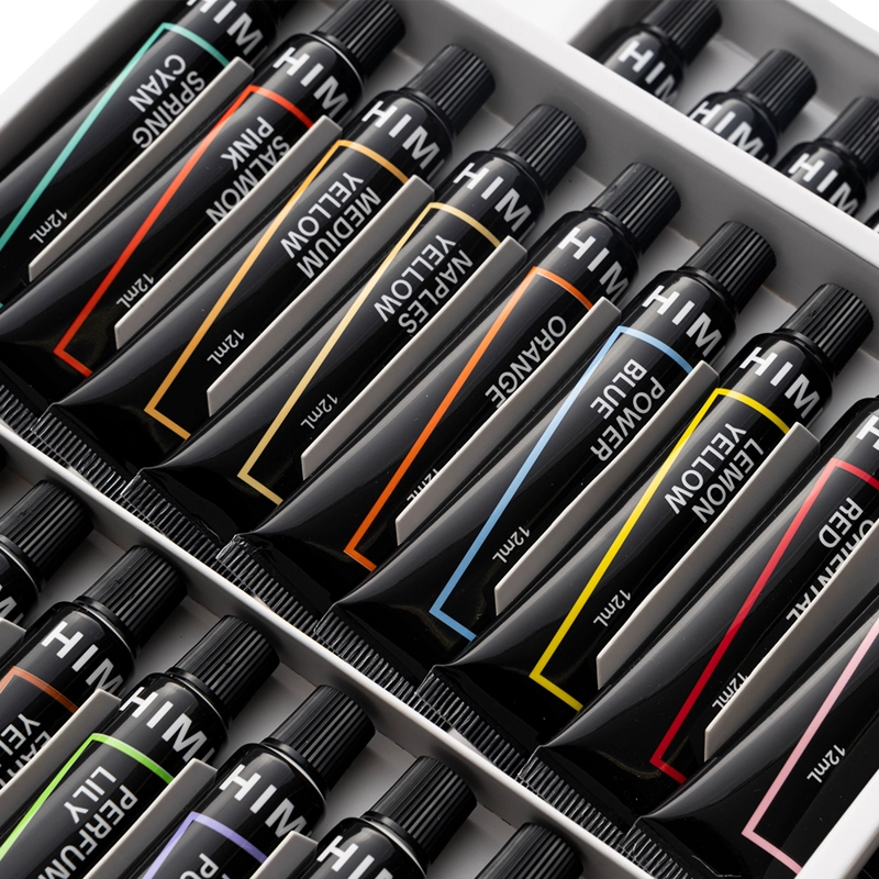 SET HIMI DE TUBO ACRILICO 12 ML - 36 COLORES - 3
