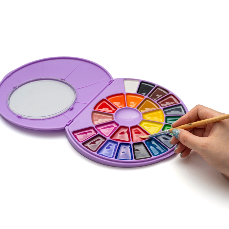 SET HIMI 24 PINTURA SOLIDA SEMI HUMEDAD ( ESTUCHE MORADO) - 1
