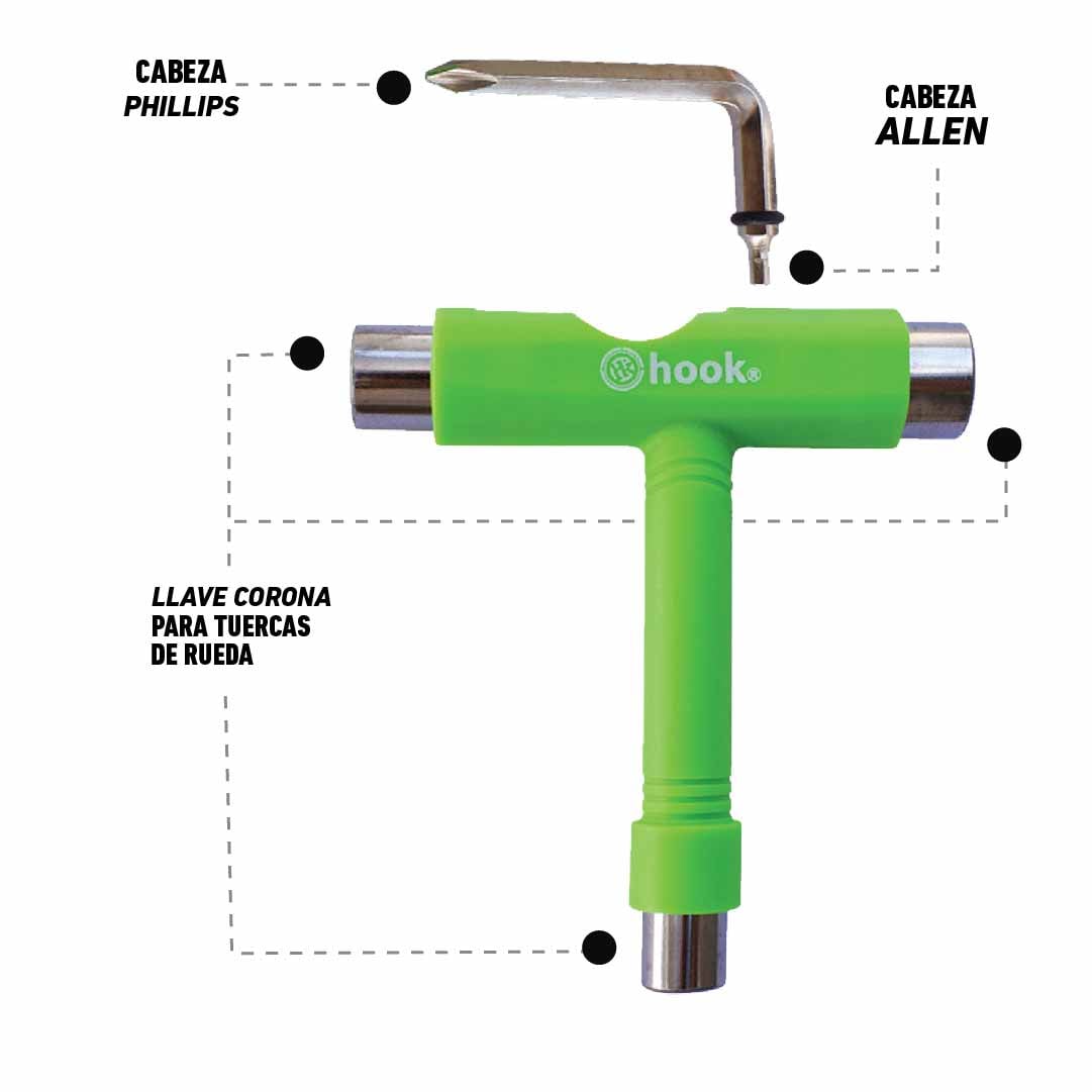 HERRAMIENTA PARA PATINES HOOK /PENNY GREEN - 3