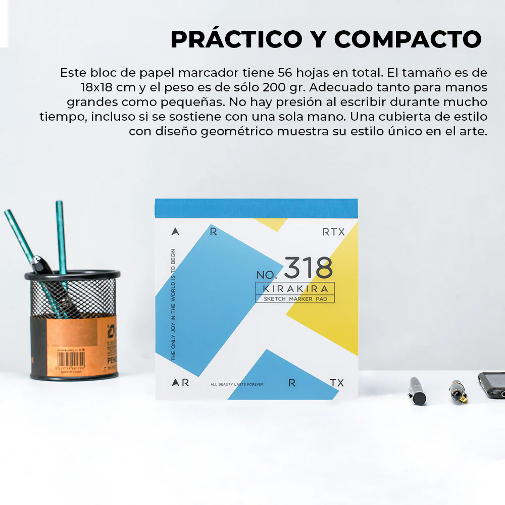 ARRTX CUADERNO DE BOCETOS PARA MARCADORES 18X18CM - 3