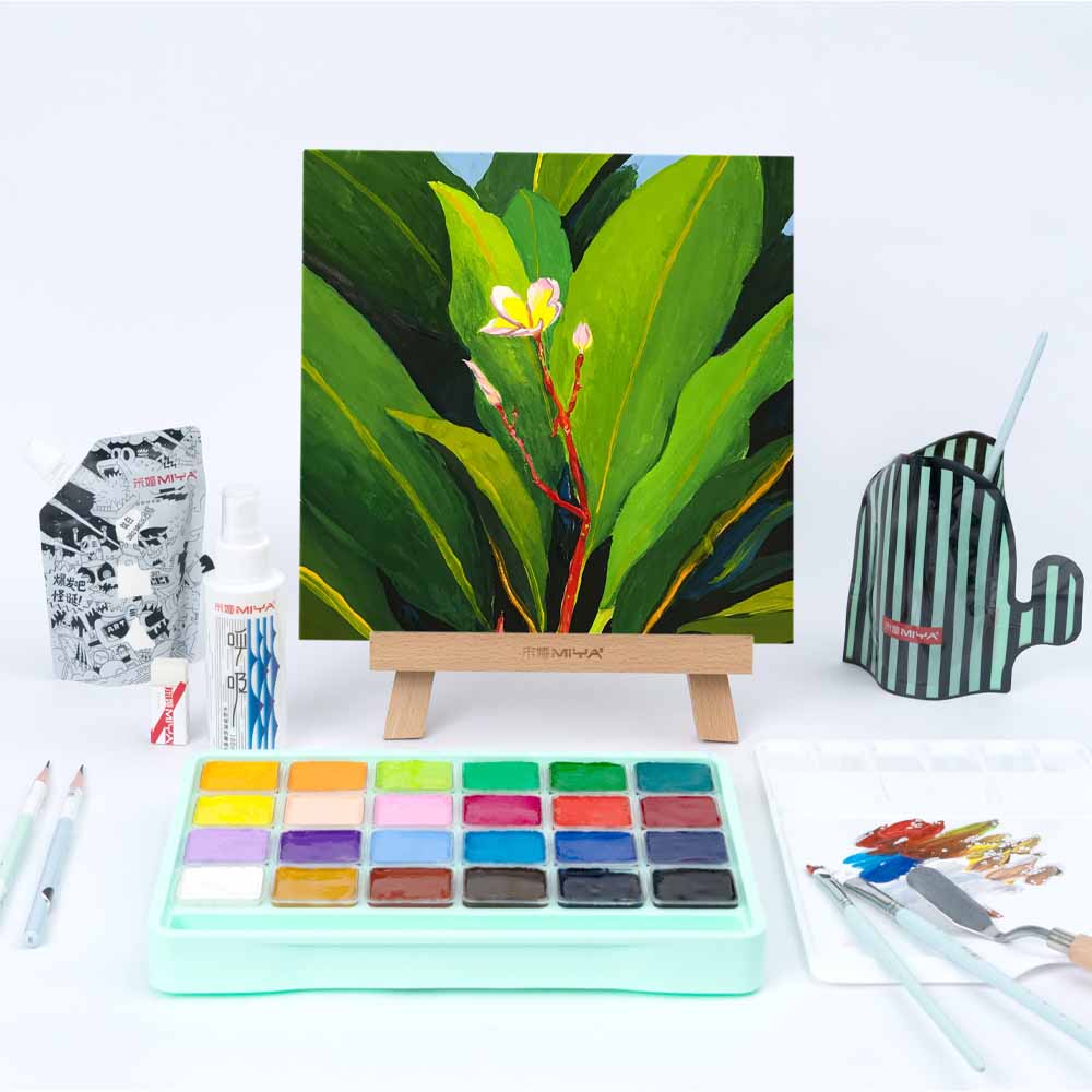 SET GOUACHE 24 COLORES + 12 PRODUCTOS HIMI MIYA PARA ARTISTA - 5