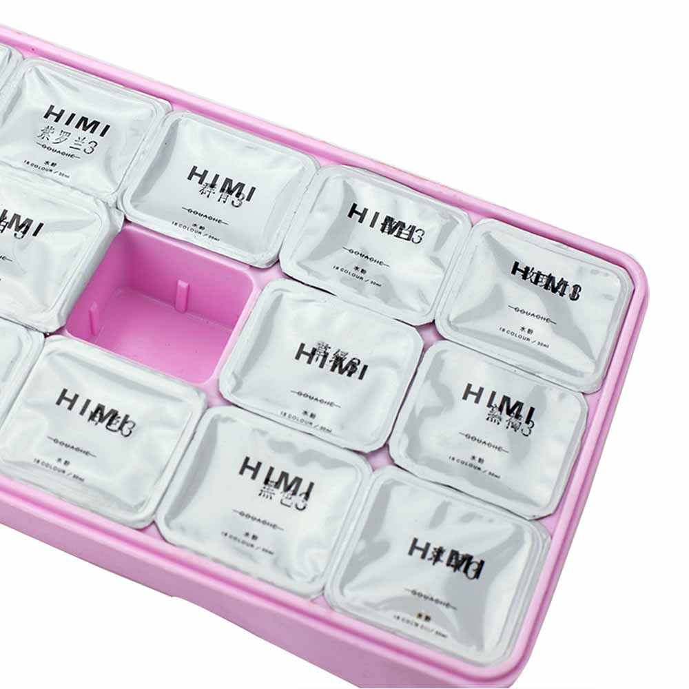 SET MIYA GOUACHE 18 COLORES / 30GR SIN PINCELES ROSADO - 7