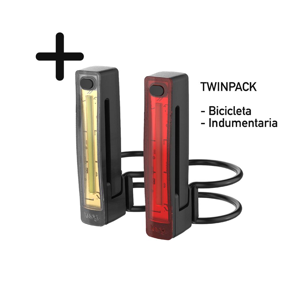 LUZ PARA BICICLETA PLUS BLACK/ TWINPACK - 2
