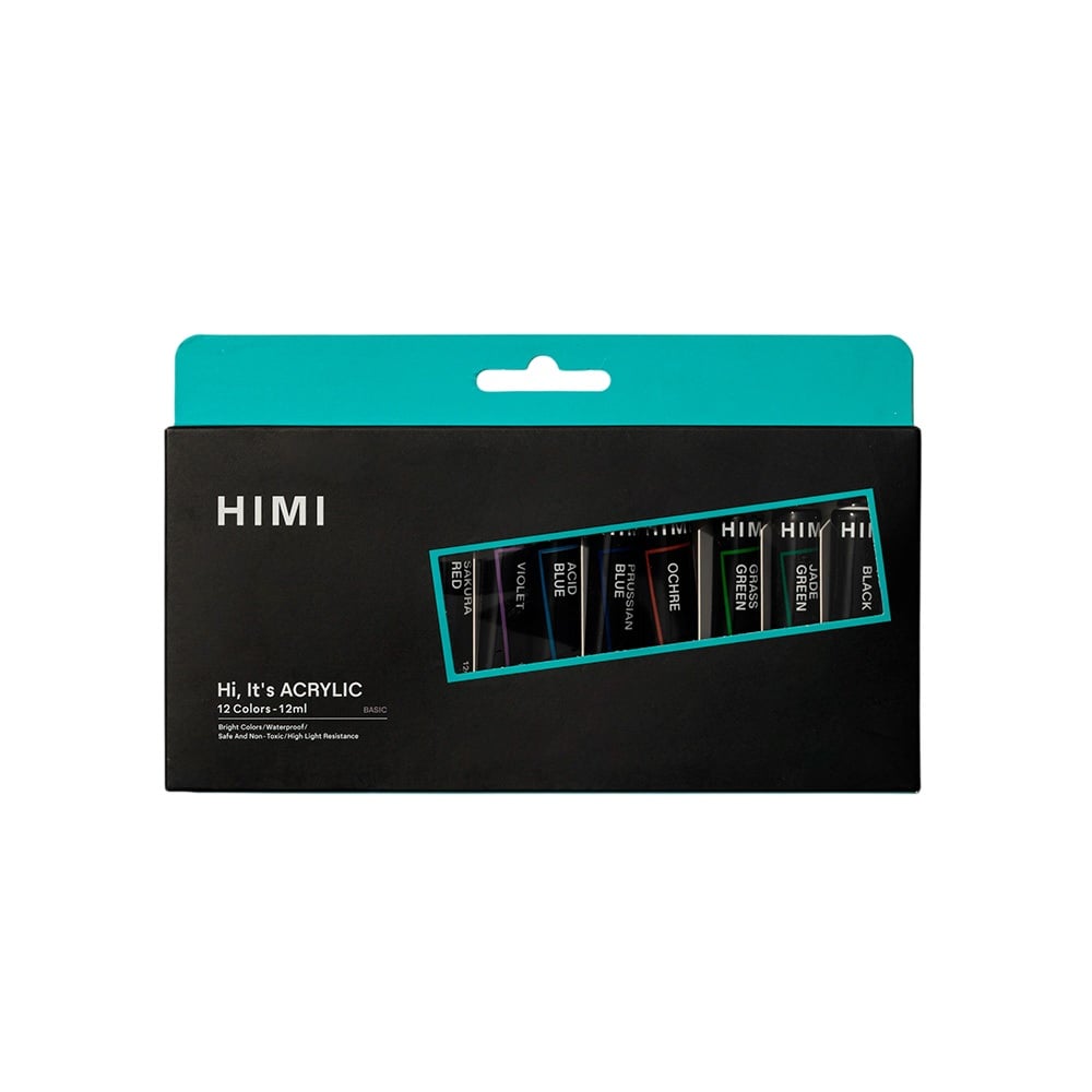 HIMI SET DE TUBOS DE ACRILICO 12 ML 12 COLORES - 1