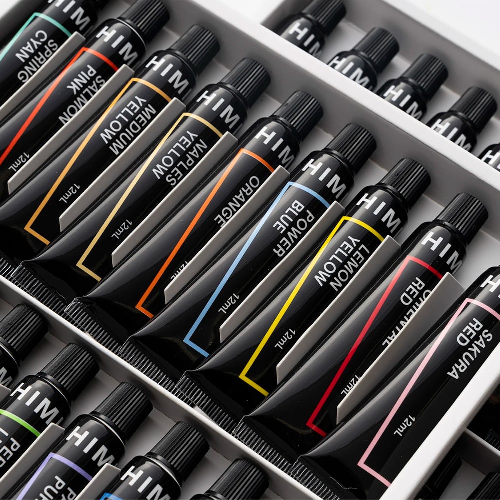 HIMI SET DE TUBOS DE ACRILICO 12 ML 12 COLORES - 5