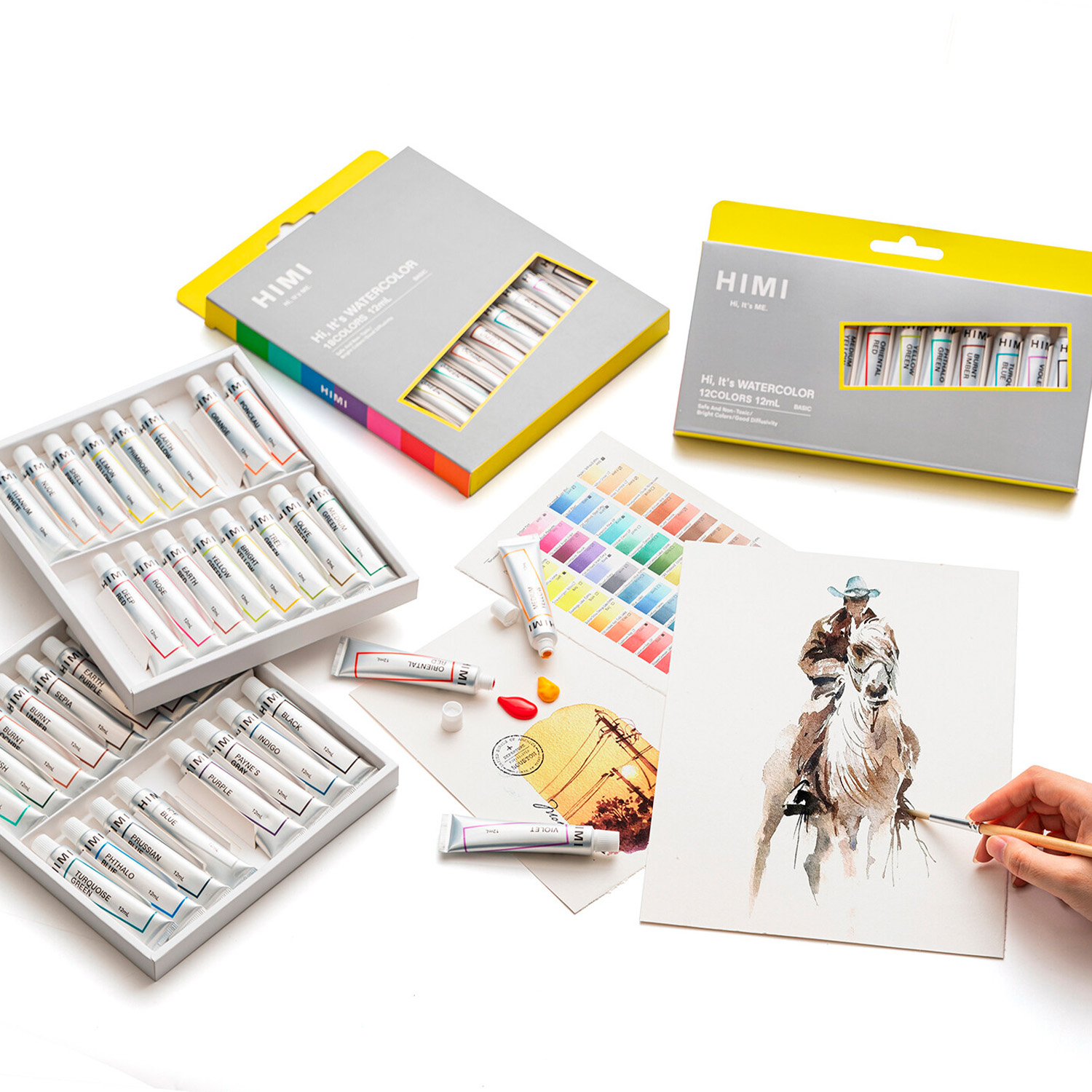 HIMI SET TUBOS DE ACUARELA 12 ML 12 COLORES - 6