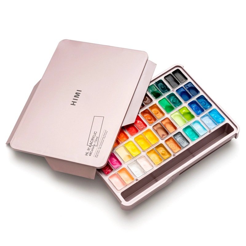 HIMI SET PINTURA ACRILICA TWIN CUP 12 ML 48 COLORES - 2