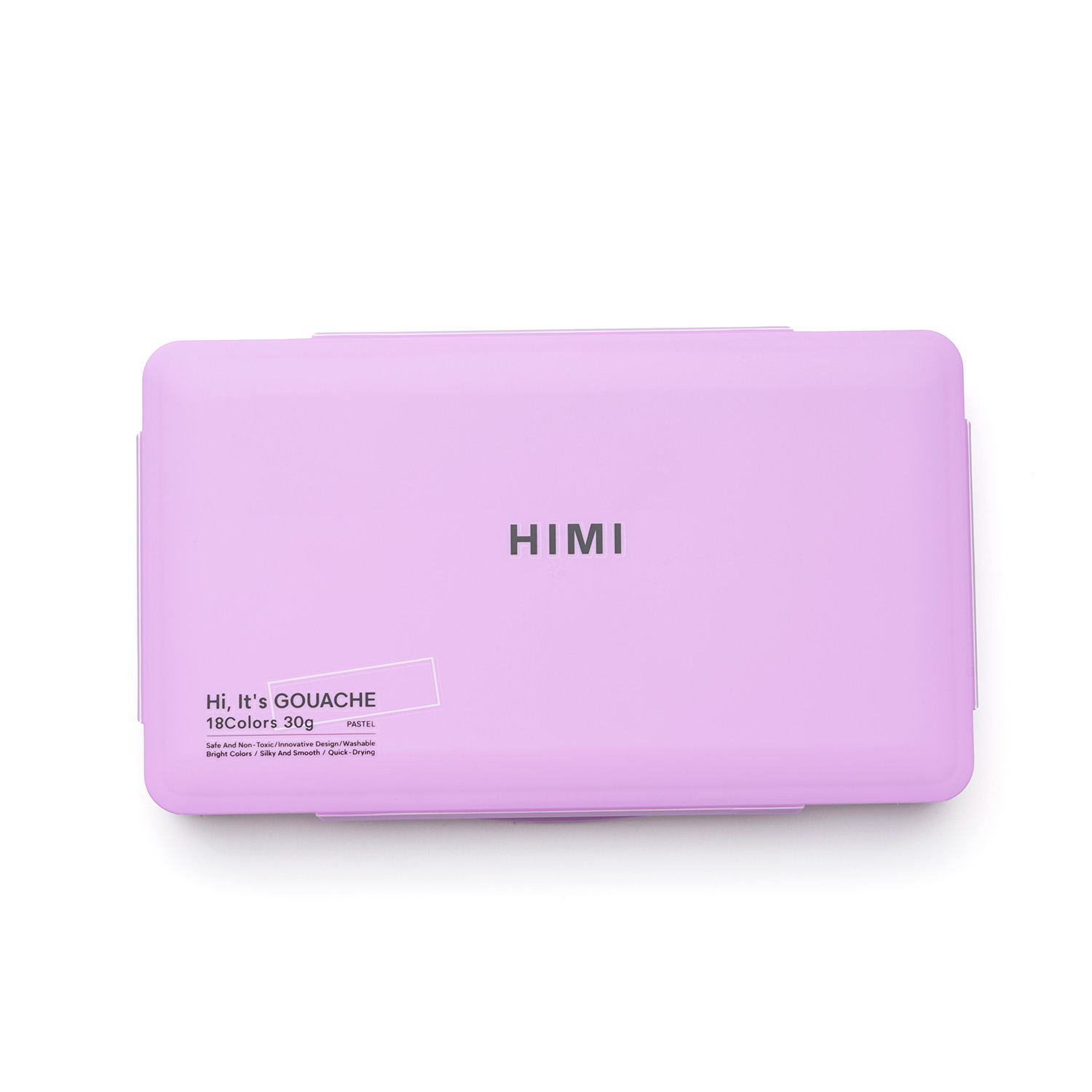 HIMI SET GOUACHE 18 COLORES PASTEL 12G + 3 PINCELES MORADO - 6