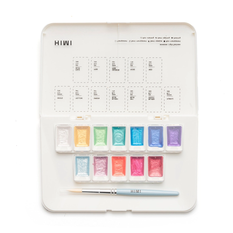 HIMI SET DE ACUARELA METALIZADA 12 COLORES SELECCION JOYERIA - 2