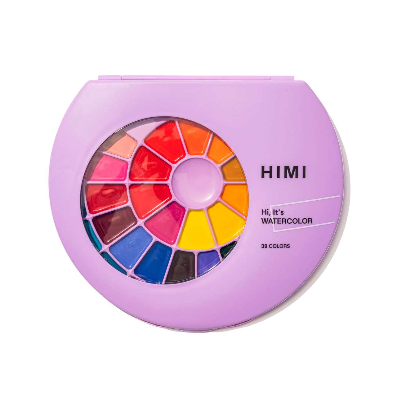 HIMI SET PINTURA SEMI HUMEDA 38 COLORES (ESTUCHE MORADO) - 1
