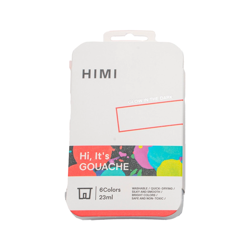 HIMI SET GOUACHE BRILLO EN LA OSCURIDAD 6 TONOS BASICOS 23ML - 1