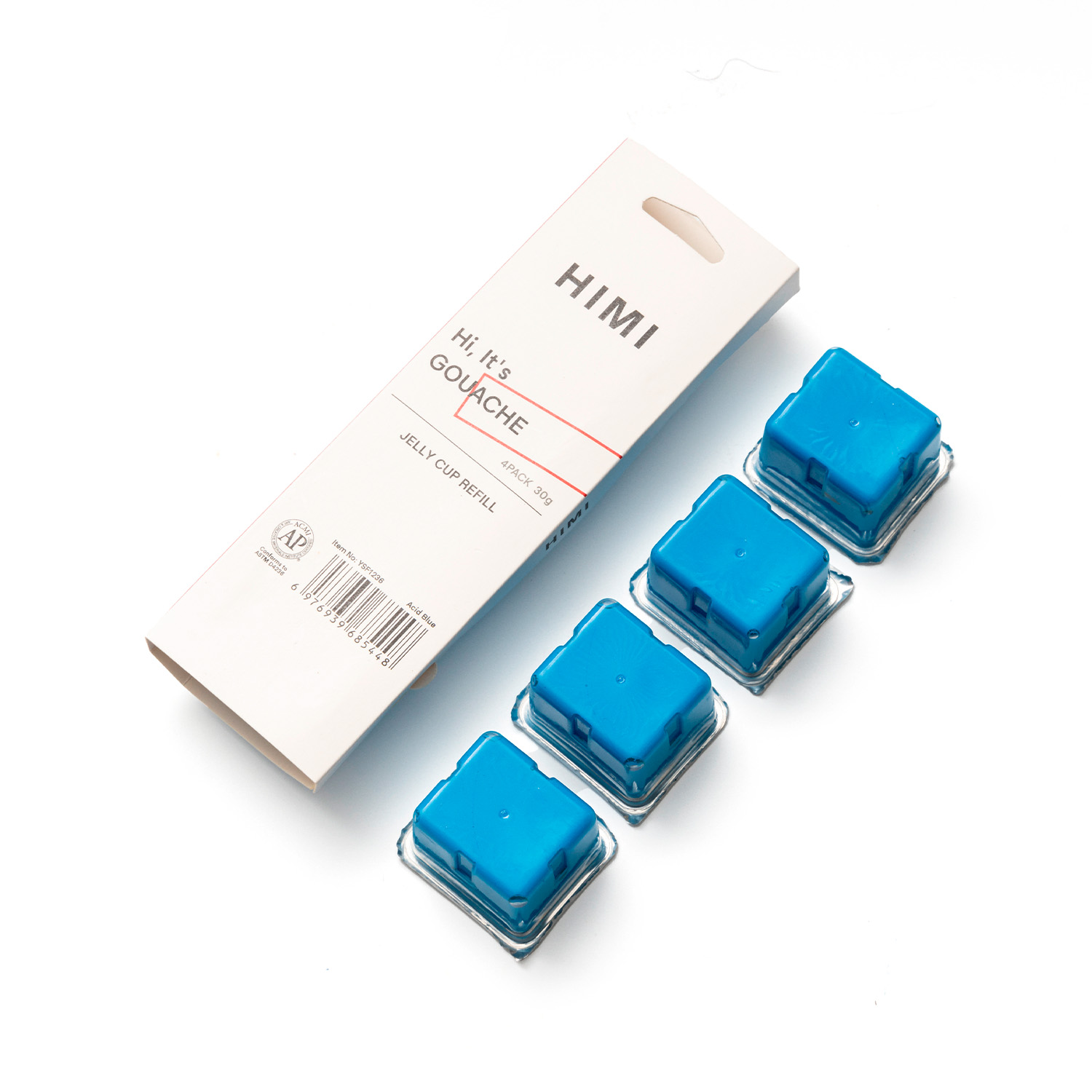 HIMI RECARGA GOUACHE 4 UNIDADES 30G ORIENTAL RED - 3