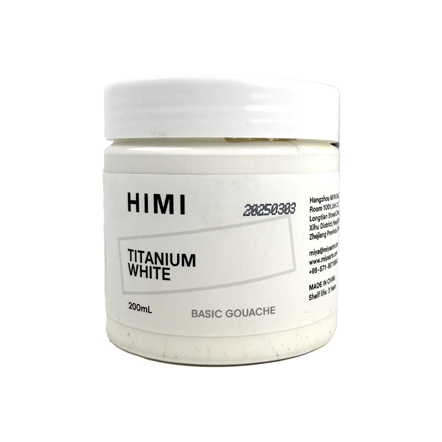 HIMI POTE DE GOUACHE BLANCO TITANIO 200ML - 1