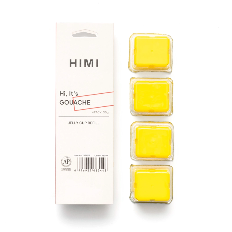 HIMI RECARGA GOUACHE 4 UNIDADES 30G LEMON YELLOW - 1