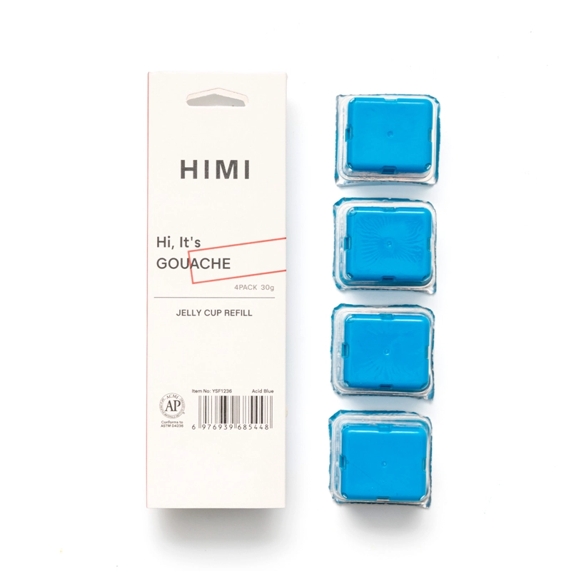 HIMI RECARGA GOUACHE 4 UNIDADES 30G ACID BLUE - 1