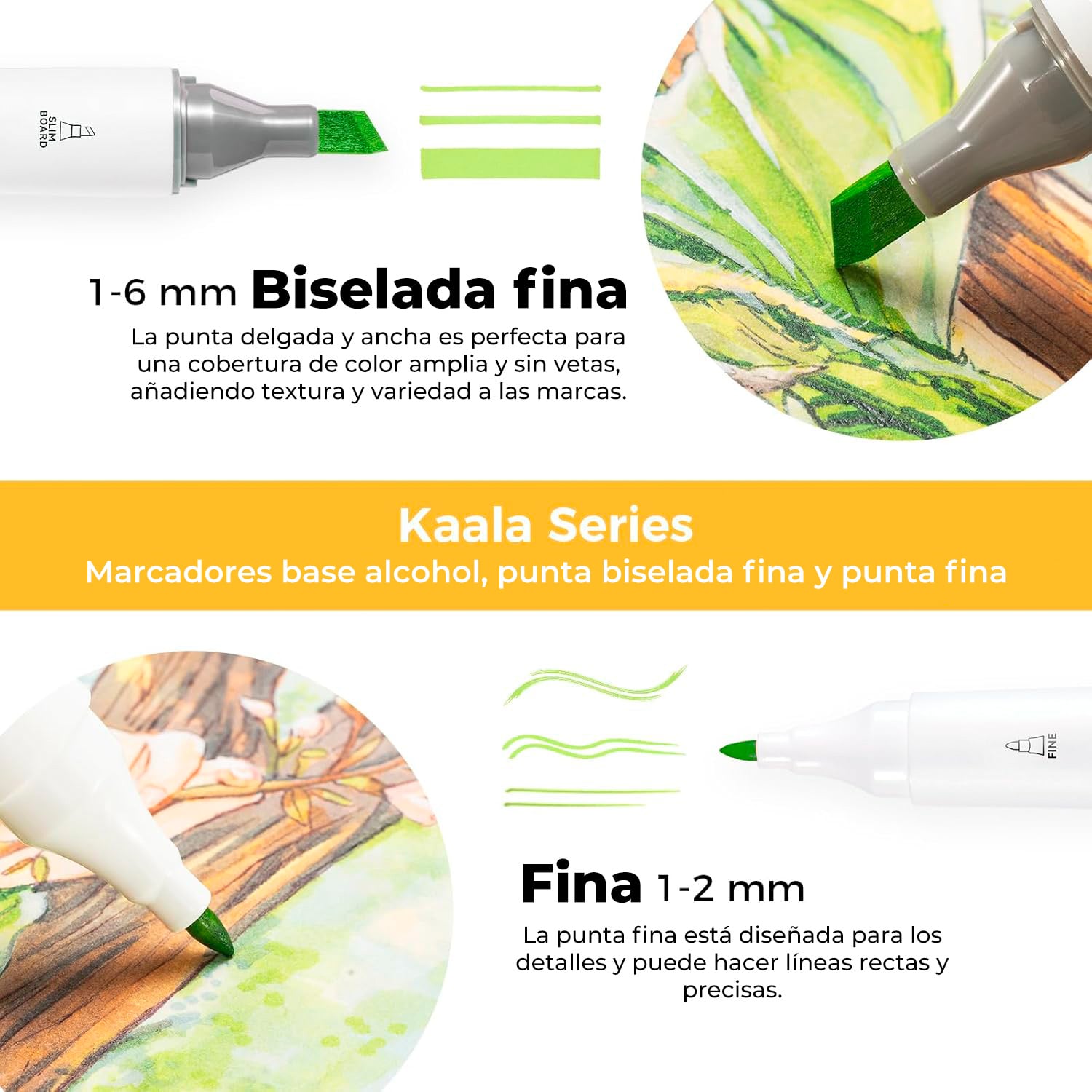 OHUHU 108 MARCADORES ALCOHOL BASICOS FINA Y BISELADA FINA - 5