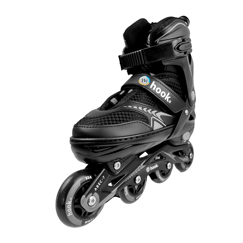 PATINES EN LINEA EXTENSIBLES HOOK FITNESS NEGRO L (38-41) - 1