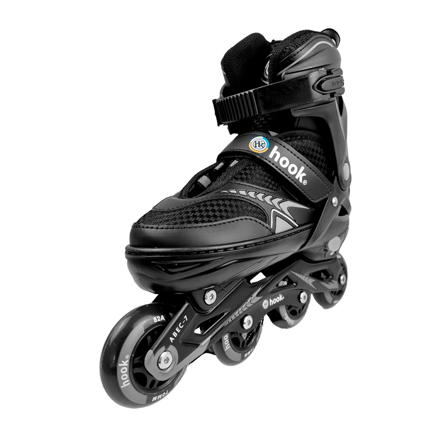 PATINES EN LINEA EXTENSIBLES HOOK FITNESS NEGRO L (38-41) - 1