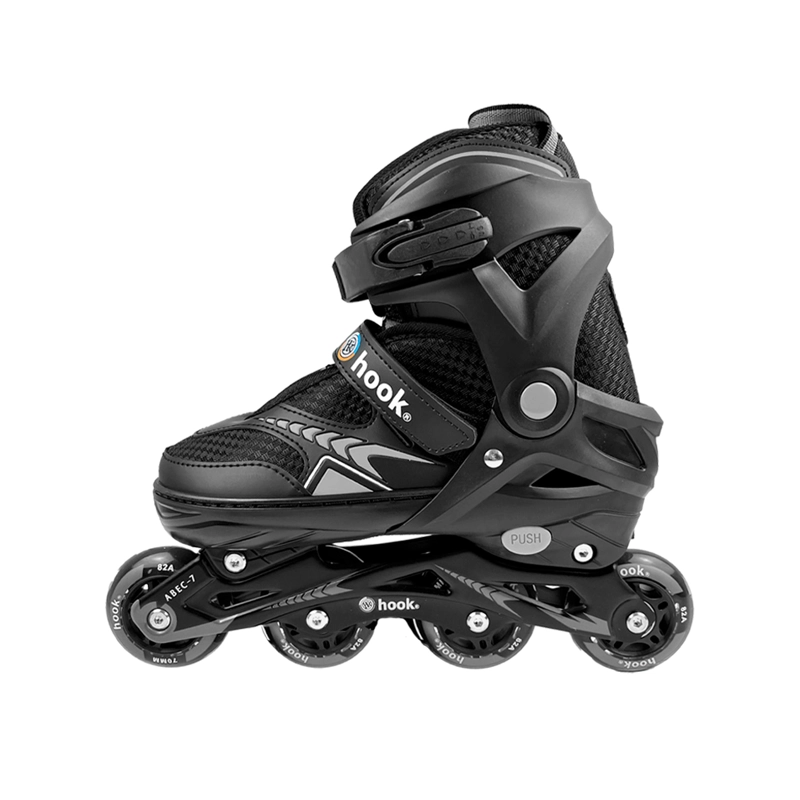 PATINES EN LINEA EXTENSIBLES HOOK FITNESS NEGRO L (38-41) - 3