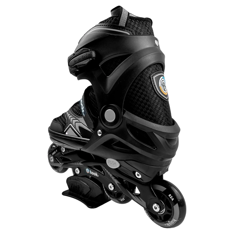 PATINES EN LINEA EXTENSIBLES HOOK FITNESS NEGRO L (38-41) - 4