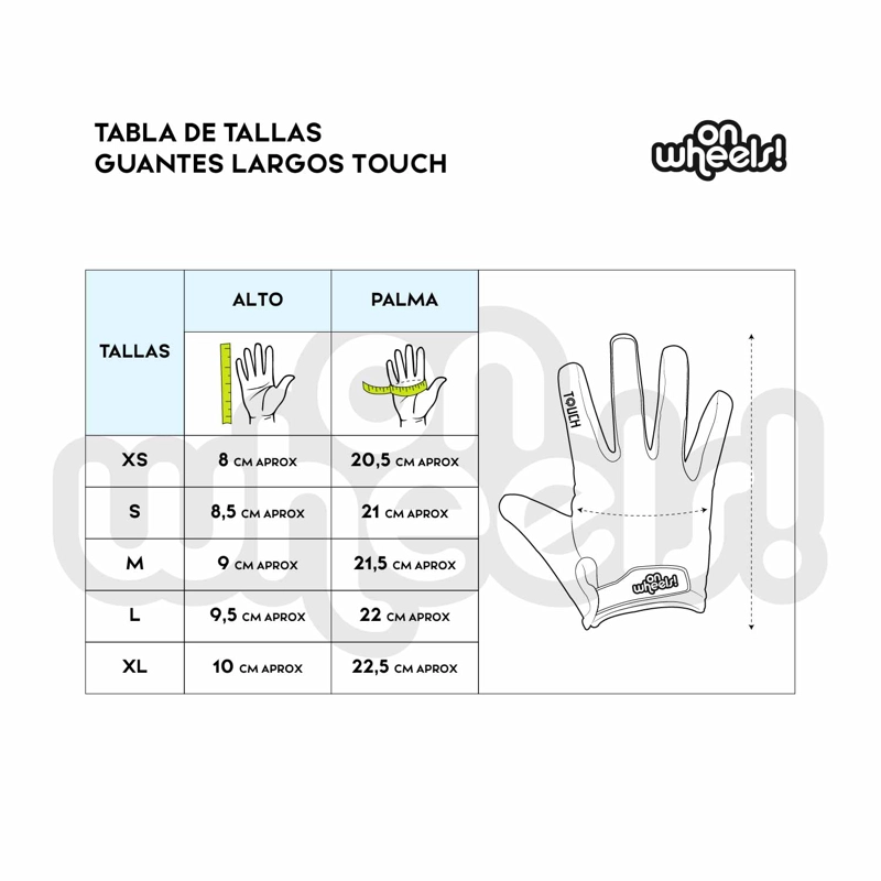 GUANTE LARGO TOUCH OW NEGRO - 2