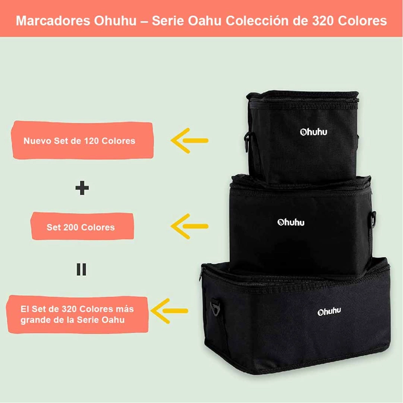 OHUHU 200 MARCADORES ALCOHOL + 1 BLENDER FINA & BISELADA - 6