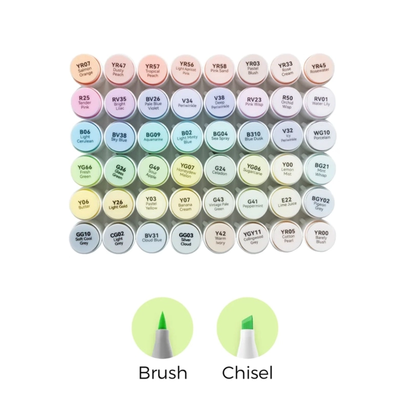 OHUHU 48 MARCADORES ALCOHOL PASTEL BLOSSOMING PINCELBISELADA - 1