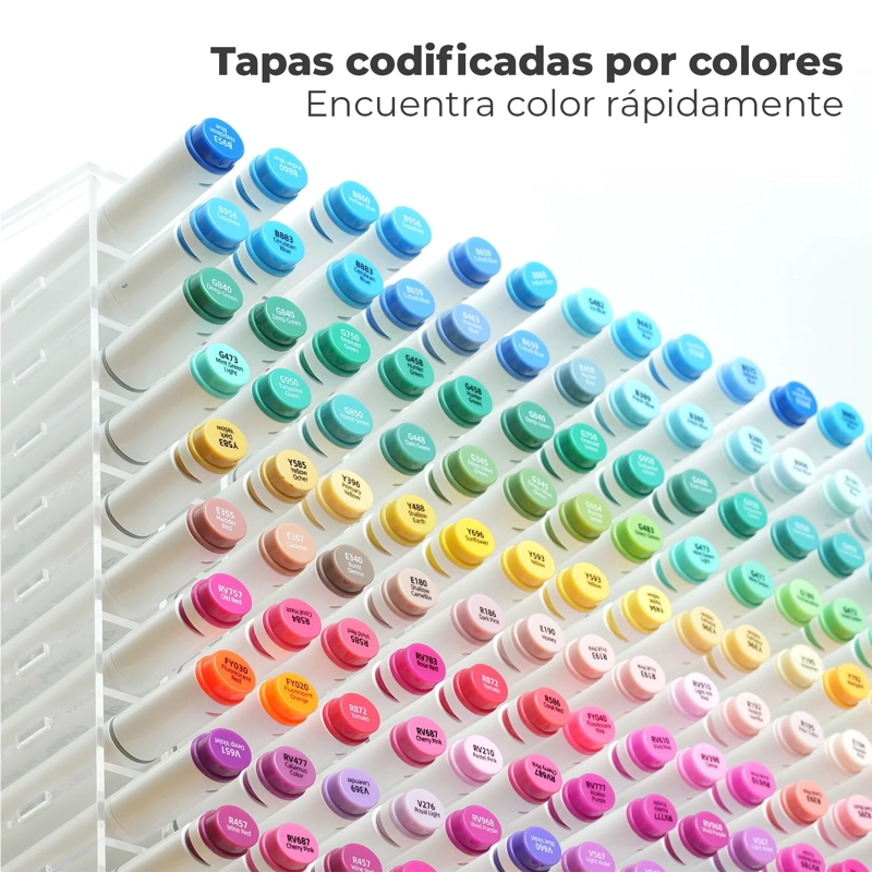 OHUHU 60 MARCADORES ALCOHOL + 1 BLENDER FINA & BISELADA - 5