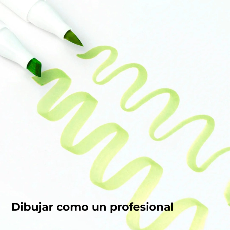 OHUHU 48 MARCADORES ALCOHOL TONOS MEDIOS PINCEL & BISELADA - 8