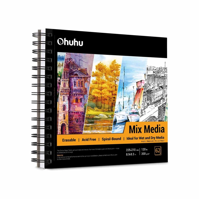 OHUHU BLOCK MIXMEDIA TE CNICAS SECAS&HUMEDAS 22*21CM 62H 200G - 1