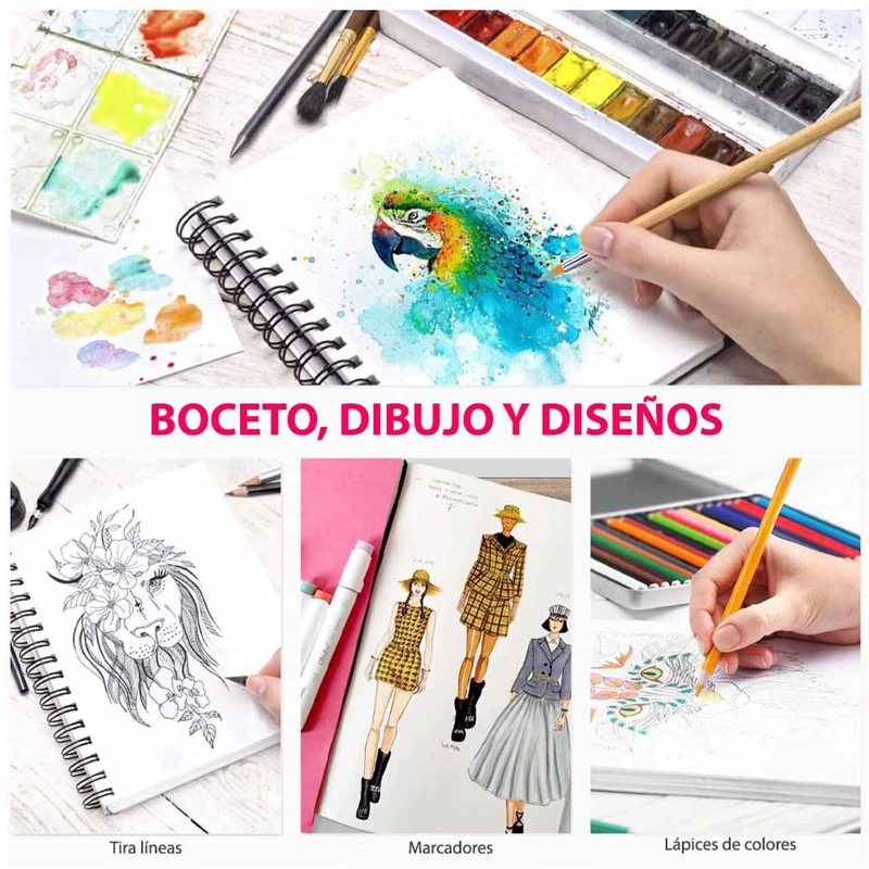 OHUHU BLOCK MIXMEDIA TE CNICAS SECAS&HUMEDAS 22*21CM 62H 200G - 2